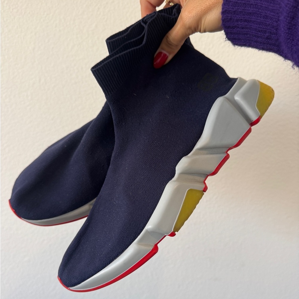 Balenciaga Navy Sock Sneakers